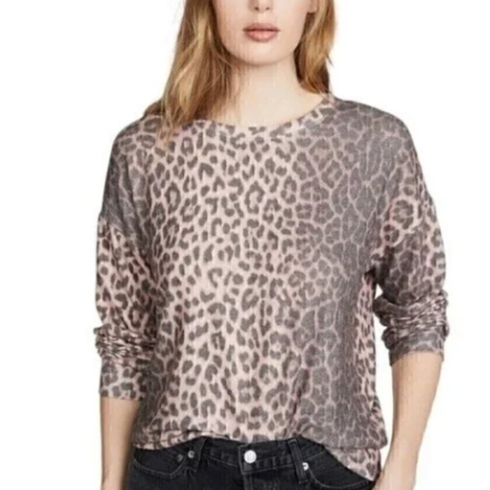NWT SUNDRY Leopard Pullover SUPER SOFT